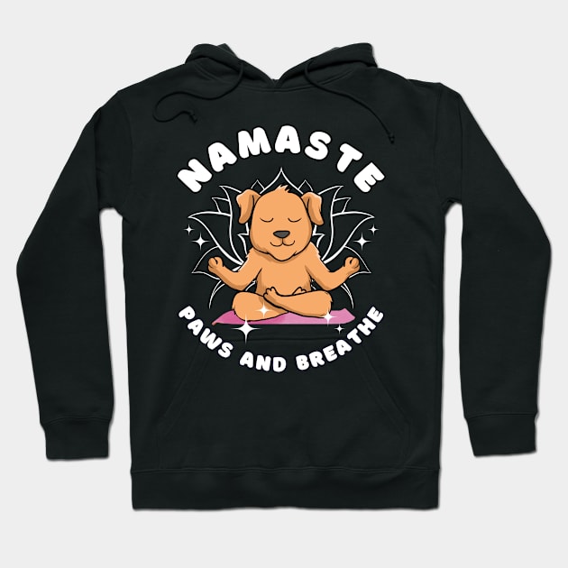 Funny Yoga Dog Hoodie by NNDRAW SHIRTS